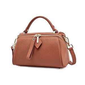 6757 Leather Shoulder Bag, Boston Bags , Top Handle Handbag, Satchel Purse